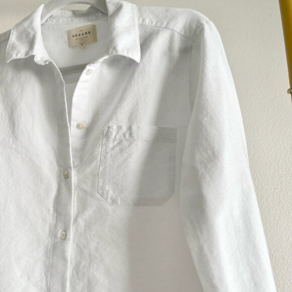 Sezane Tomboy White Shirts, Size 38 / US 6 - Picture 5 of 9